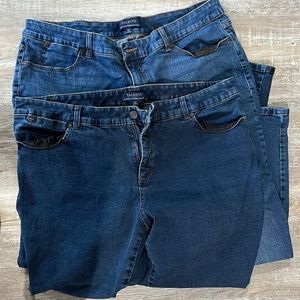 Talbots 5 pocket 18W jeans  2 pair for $12